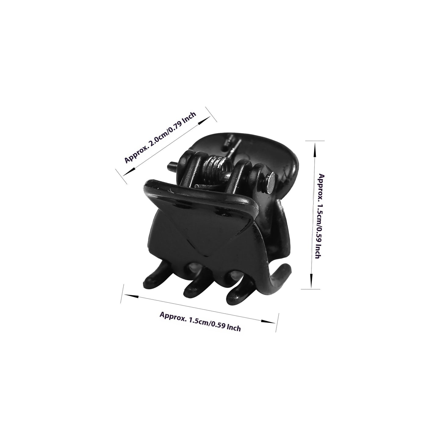 Matte Black Mini Claw Clip 1cm Female Bangs Small Hairclip Children's Broken Hair Braided Net Red Jewelry