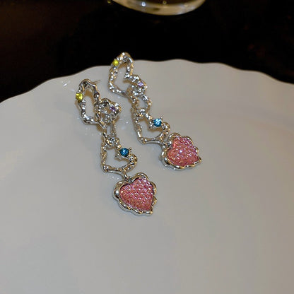 Women's Fashion Heart-shaped Zircon Ear Clip Earrings
