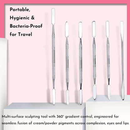 Stainless Rod Depotting Mixing Tool Foundation Mixing Stick Spurtle Spatula Concealer Makeup Eye Shadow Cream Pigments Mixing Tool Nail Art Stirring Rod Cream