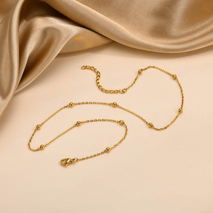 Stainless Steel Bead Necklace Fashionable Women's Necklace
