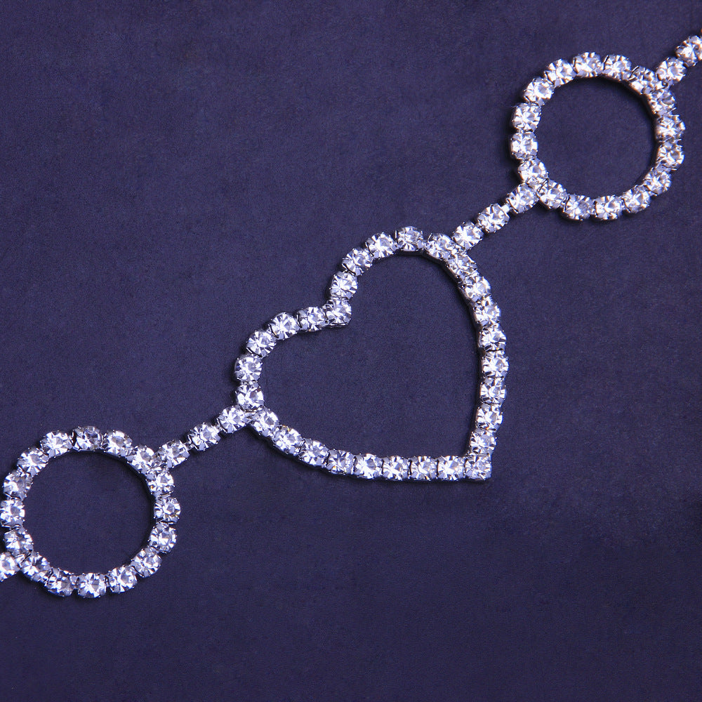 All-match Fashion Dress Waist Chain Combination Rhinestone Love Waist Chain C