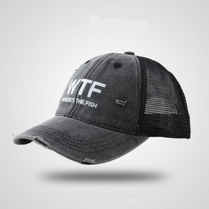 Couple's Letter Embroidered Washed Mesh Baseball Cap