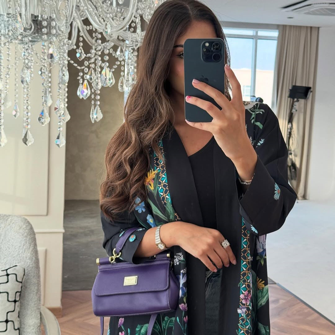 Womens Fashionable Printed Casual Cardigan Coat With Headscarf