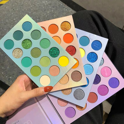 Sixty-color Rotating Eyeshadow Palette Pearly Matte Glitter Easy To Color