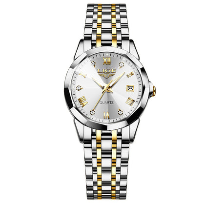 Stylish And Versatile Calendar Waterproof Quartz Watch Couple Men And Women Watch