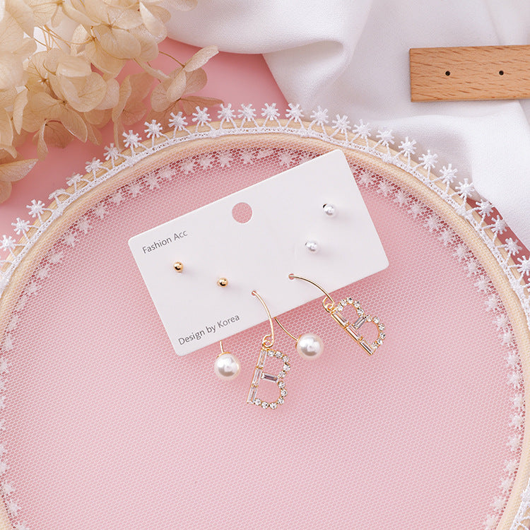 Mini earrings set compact earrings girl sweet wild earrings