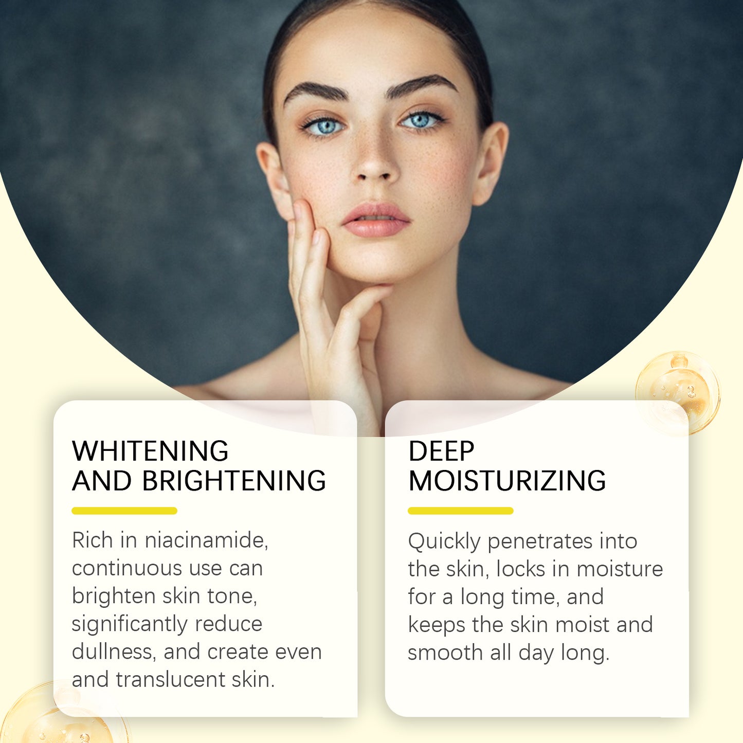 OUHOE Face Serum Moisturizes Facial Skin With Moisture Lock Hydrating Vitamin B3 Serum