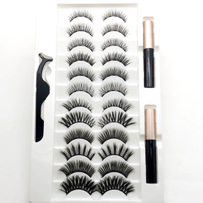 10 pairs of magnetic false eyelashes