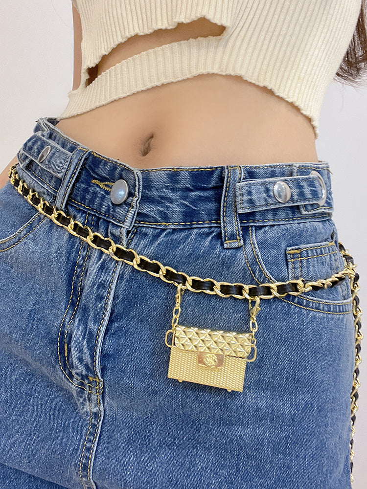 Xiao Xiang Feng Metal Chain Waist Chain With Sweater Skirt Decoration Waist