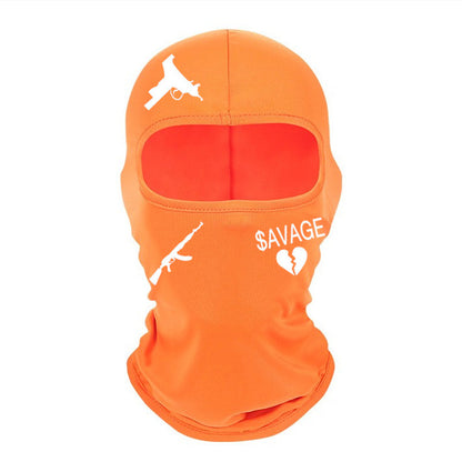 Outdoor Cycling Windproof Sun-proof And Breathable Neck Protection Heat Transfer Patch Printed Ice Silk Headgear