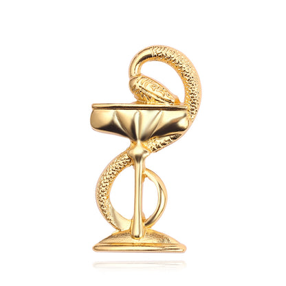 Snake Wine Glass Brooch Wild Temperament Brooch