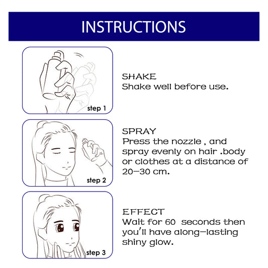 Brightening Glitter Spray Collarbone Hair Halloween Party Nightclub Dress Film Highlighter Spray Powder
