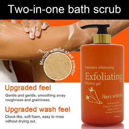 7 Days Exfoliating Body Wash Whitening Shower Gel Body Wash Shampoo