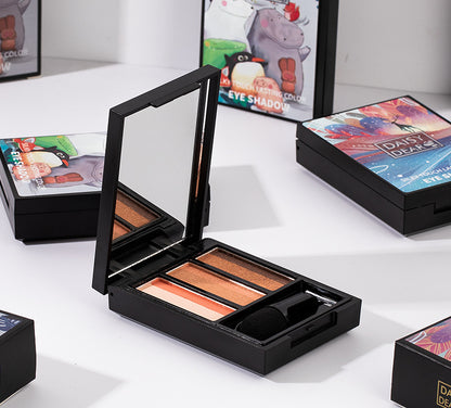 Tri-Color Gradient Earth Tone Matte Nude Eyeshadow