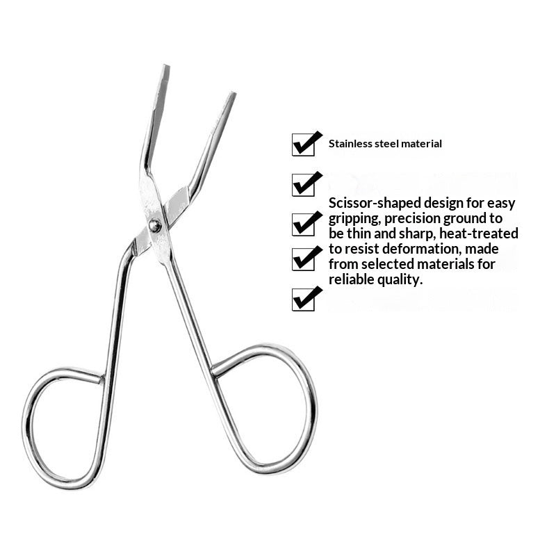 Eyebrow Tweezers Flat-nose And Slanted-nose Small Tweezers For Eyebrows Unisex Tool