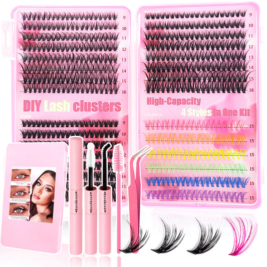 Colorful Large Capacity Single Cluster Eyelash Book