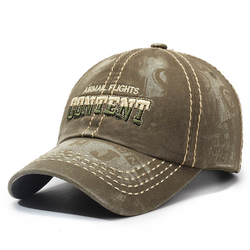 Retro Washed Baseball Cap For Men And Women Couple