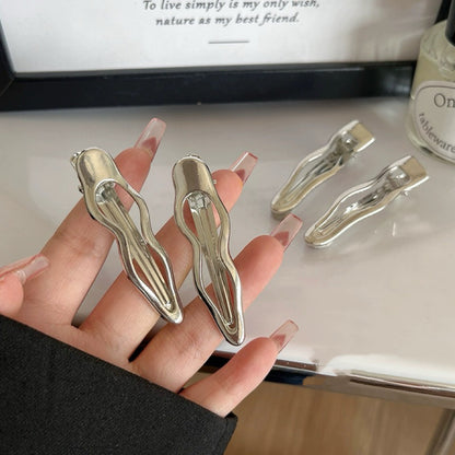 Bangs Duckbill Clip Hairclip Decoration Female Metal Wave Barrettes