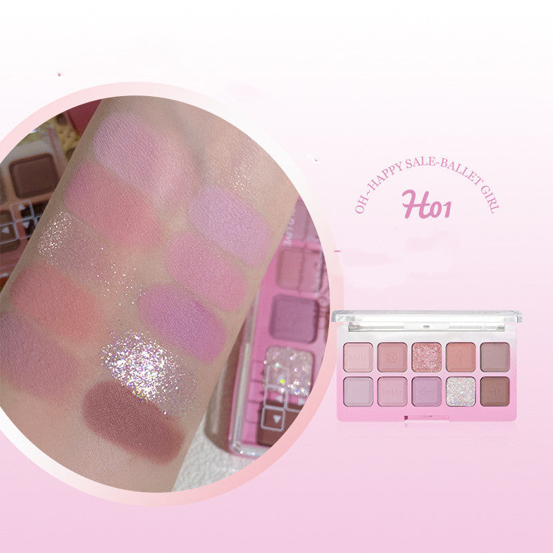 Ten Color Eyeshadow Palette Shimmer Matte Beginner