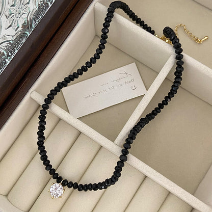 Fashion Simple Zircon Pearl Necklace For Women