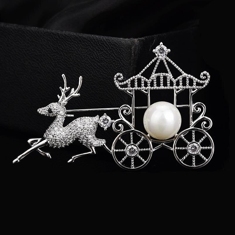 Fawn Zircon Brooch