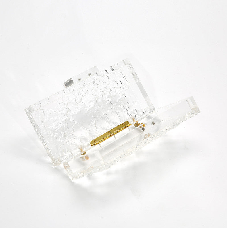 Acrylic transparent clutch