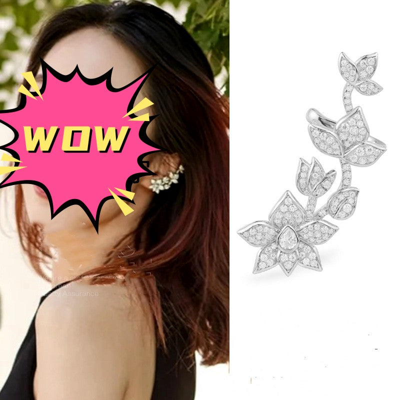 Flower Ear Bone Clip Integrated Earrings