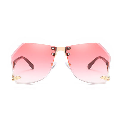 Irregular Rimless Sunglasses Women