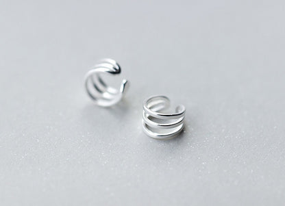 Three-layer ear clip without pierced earrings