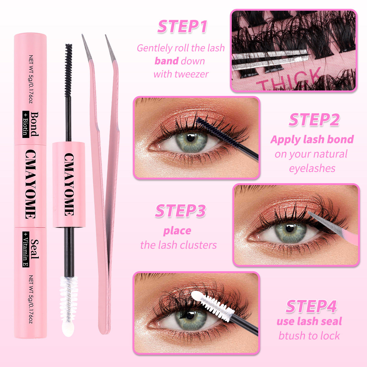 Segment Single Cluster DIY False Eyelashes Extension Suit