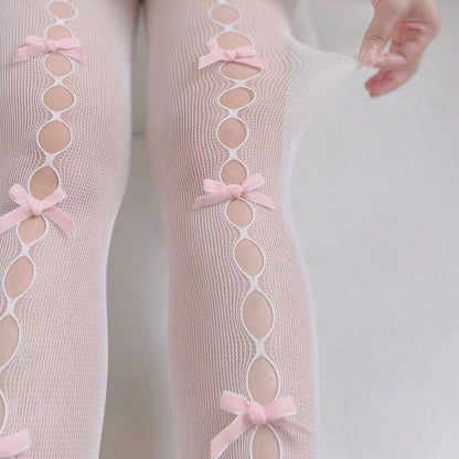 Lace Milky White Stockings For Women