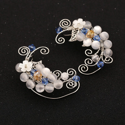 Antique Ear Clip Long Tassel Elf Earrings