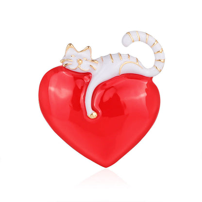 Love cat brooch accessories brooch