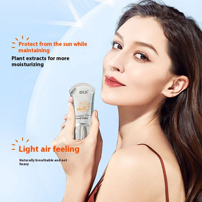 Whitening Sunscreen Lotion Small Silver Tube Isolation Lady Moisturizing