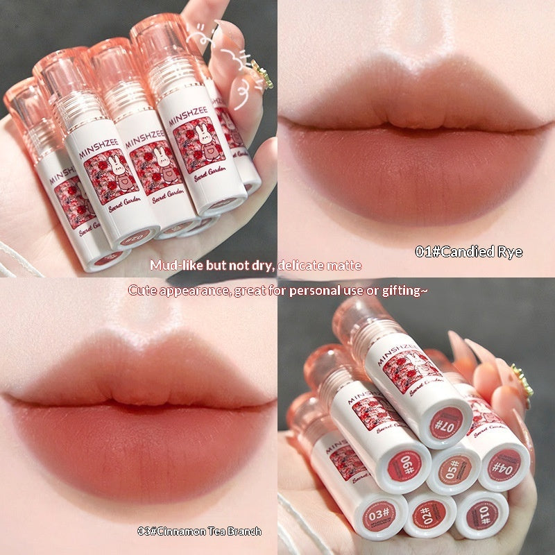 Matte Velvet Soft-Mist Lip Mud For A Brighter, More Beautiful Look