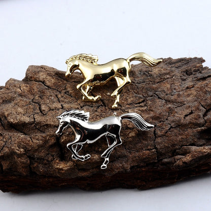 Men's Running Horse Temperament Brooch Pin Buckle