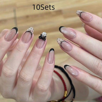 Sweet Girl Wearing Fake Nails