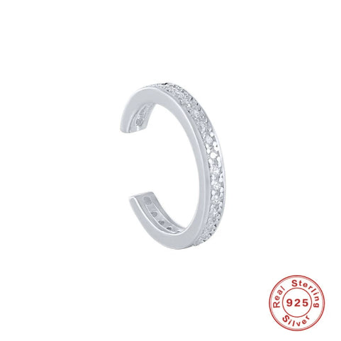 Simple And Elegant Ins Style S925 Sterling Silver C Shaped Versatile Classic Simple Ear Clip Earrings Ear Ring Ear Clip