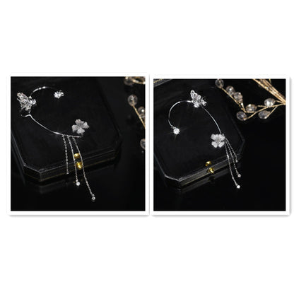 Butterfly Tassel Ear Clip Long Female Non-piercing Earrings