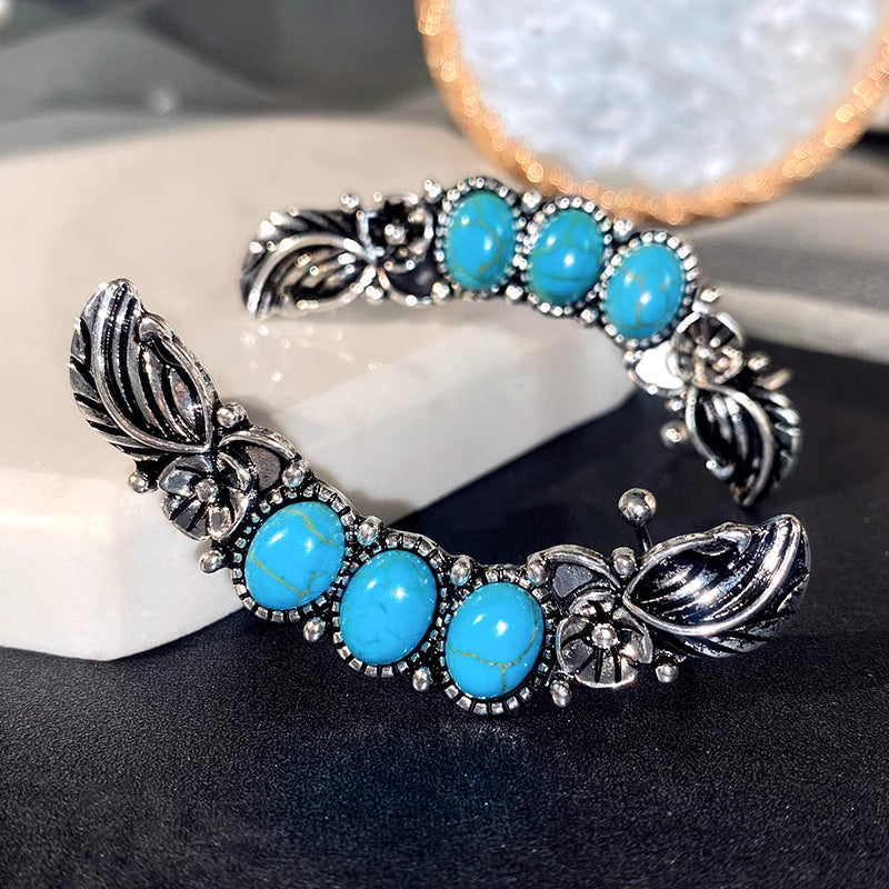 Turquoise Retro Earrings Ear Clip