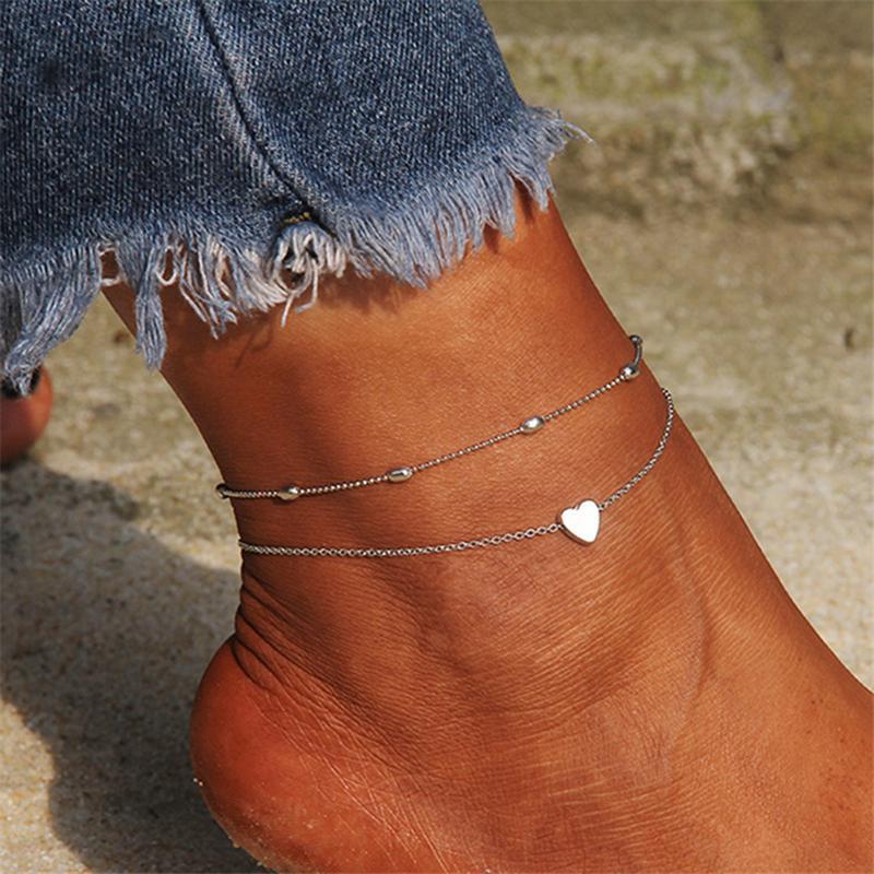 Double Love Heart Anklet