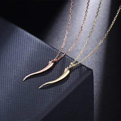 Pure Silver Small Chili Necklace For Women