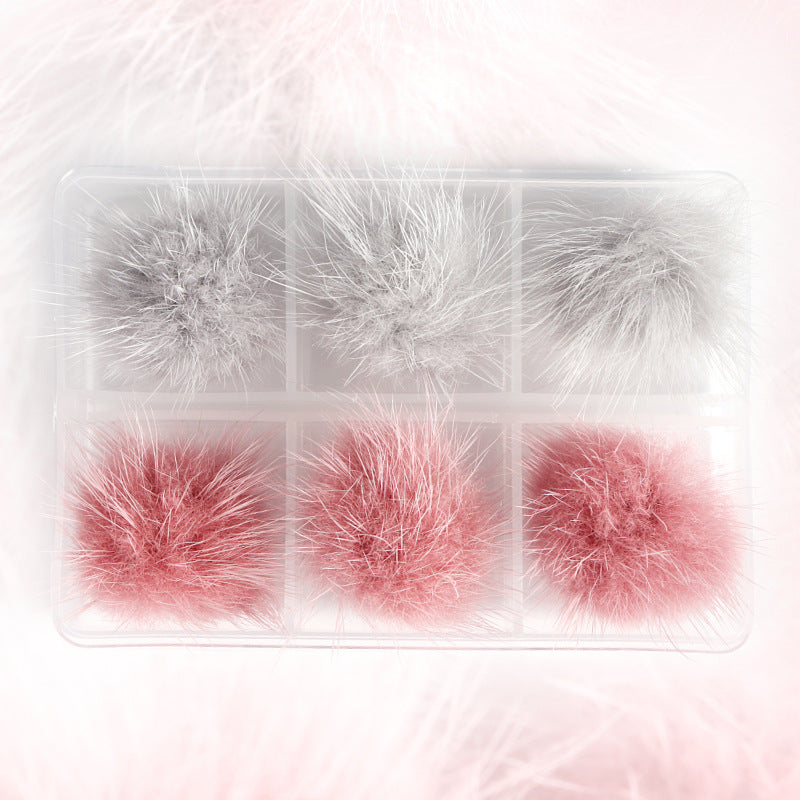 Nail Hair Ball Magnet Detachable Jewelry