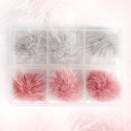 Nail Hair Ball Magnet Detachable Jewelry