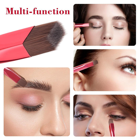 Multi-function Eyebrow Stamp Brush - Square Angled Design For Filling Brows, Concealer & Hairline Makeup. Professional Wild Brow Tool With Precision Edge For Flawless Eyebrow Shaping & Face Contouring
