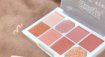 Eight-color Eyeshadow Palette Gentle Milk Tea Color Fairy