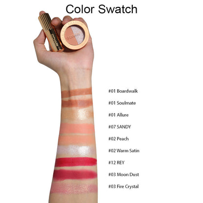 Pearlescent Double-color Eye Shadow Matte Lipstick Does Not Fade Nonstick Cup