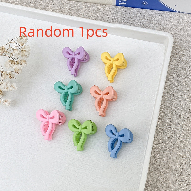 Candy Color Delicate Gradient Bow Small Hairclip Color Mini Jaw Clip