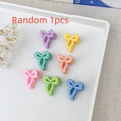 Candy Color Delicate Gradient Bow Small Hairclip Color Mini Jaw Clip