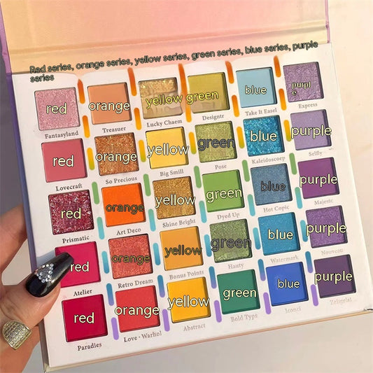 30 Colors Skittles Eye Shadow Children's Stage Makeup Shimmer Matte Sequins Cos Makeup Special Fine Glitter